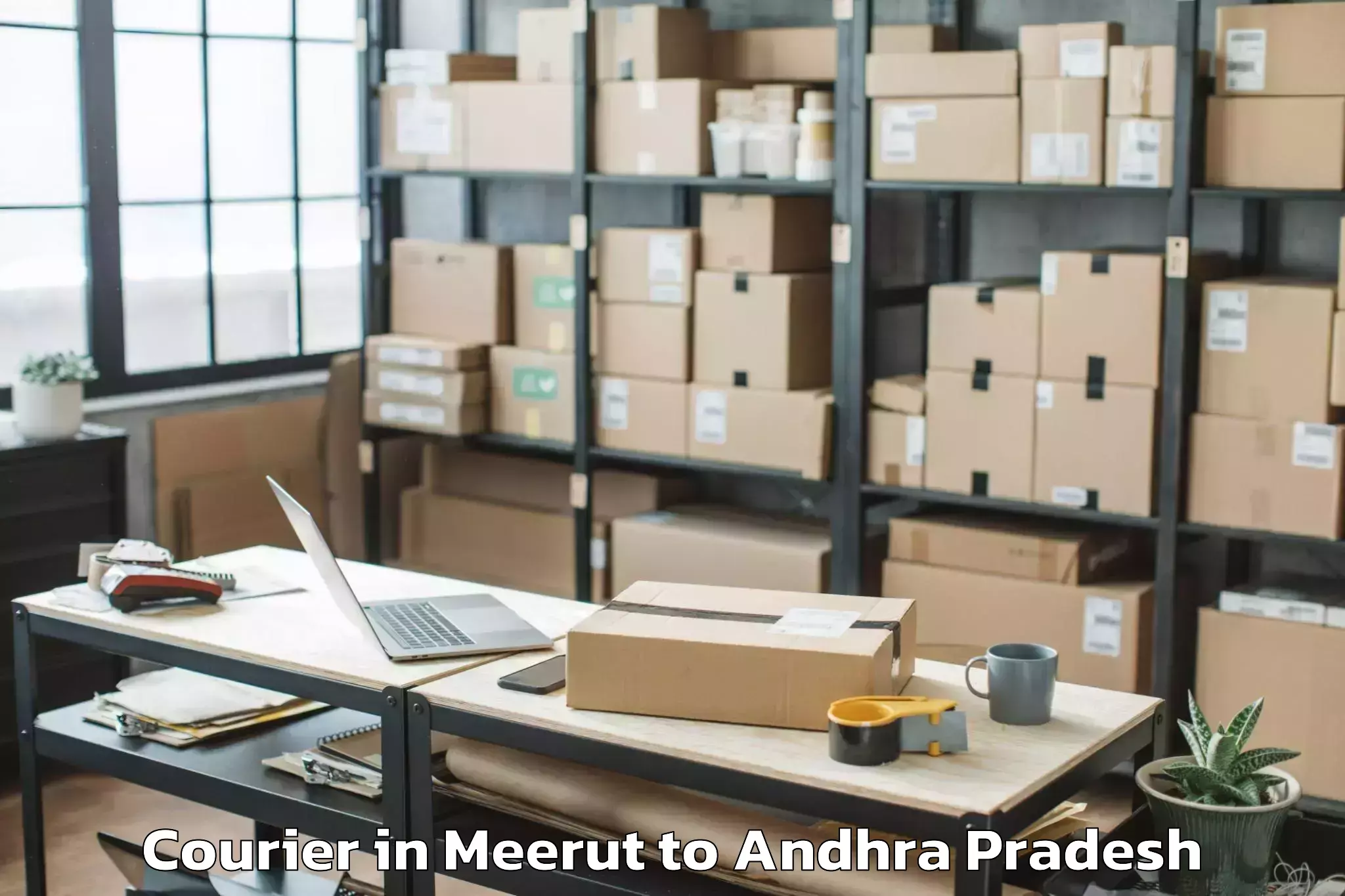 Leading Meerut to Peda Bayalu Courier Provider